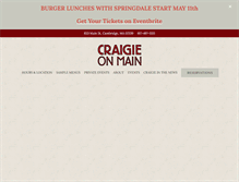 Tablet Screenshot of craigieonmain.com